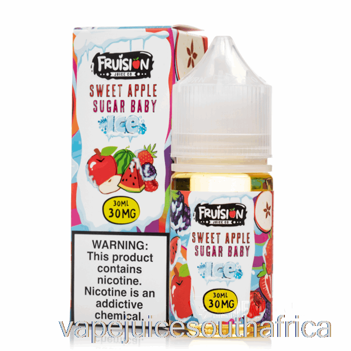 Vape Juice South Africa Iced Sweet Apple Sugar Baby - Fruision Salts - 30Ml 30Mg